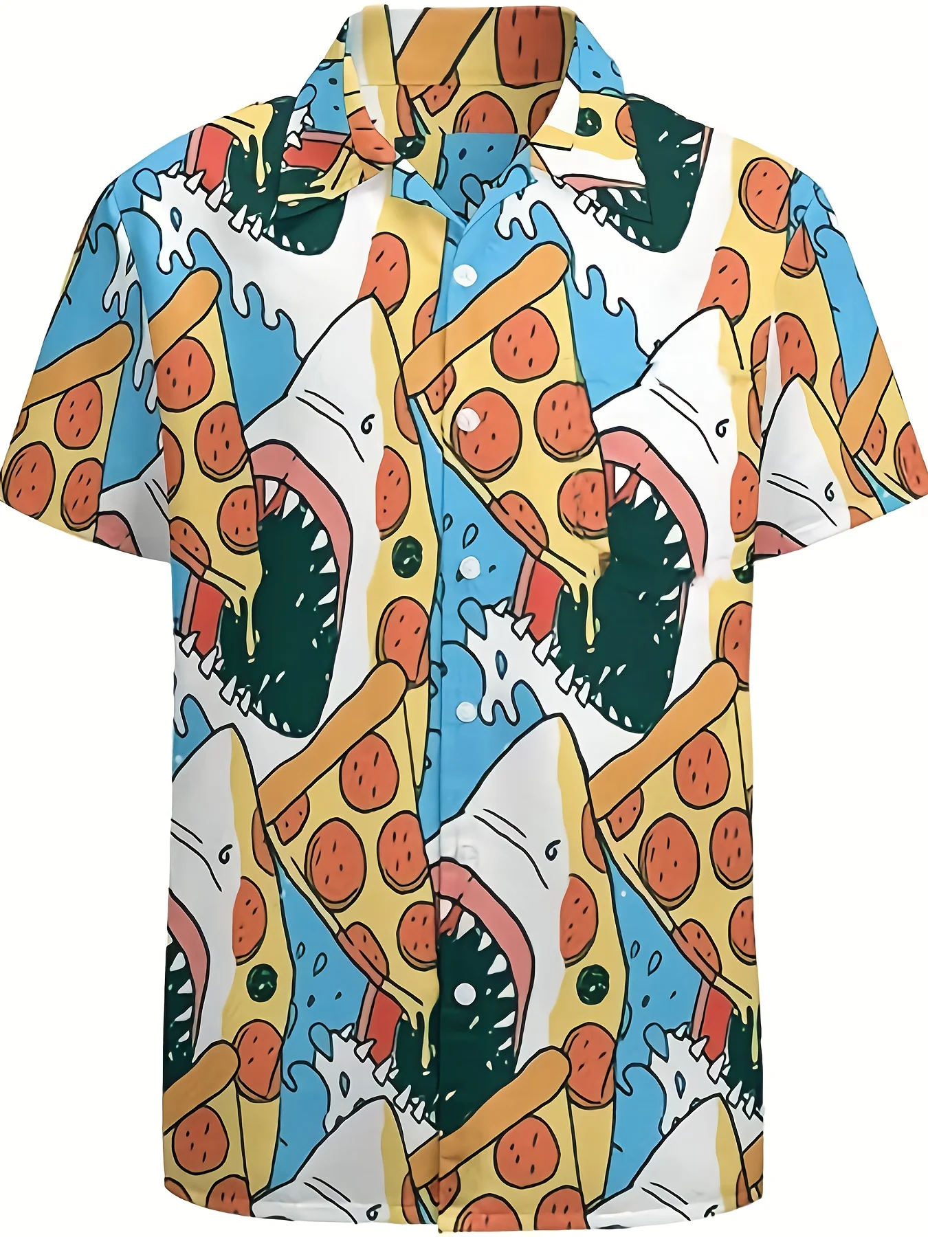 

Summer men's Short Sleeve Shirt Pretty Shark Good Looking Pattern Top