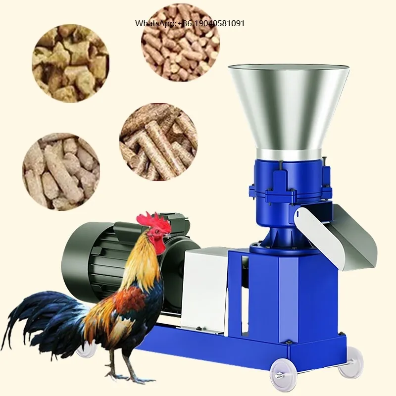 High Productivity New Pellet Press Animal Feed Processor Farming Feed Machine Forage Feed Pelletizer/granulator 300kg/h
