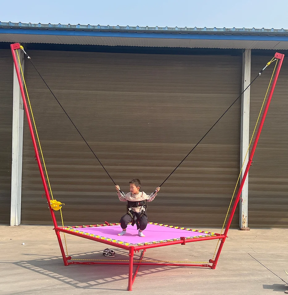 Chinese Manufacturer Outdoor / Indoor Adults & Kids Bungee Trampoline Fitness Bed for Sale Entertainment extreme Bungee Jumping