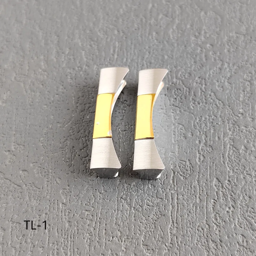 20mmラバーストラップ用カーブエンドリンク2個、VK63クォーツ時計またはNH35ダイビングウォッチストラップアクセサリー交換用エンドリンク