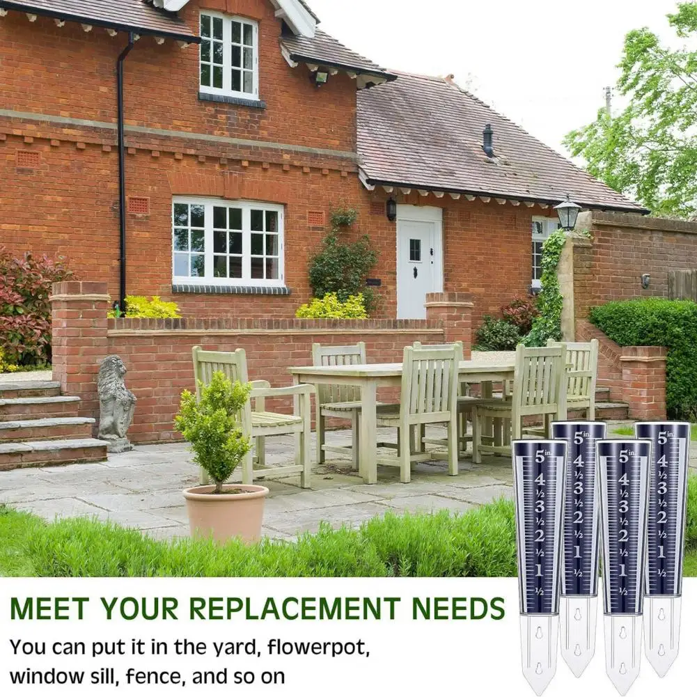 

Reusable Rain Gauge Preventing Excessive Watering Easy-to-read 5-inch Capacity Rain Gauge for Garden Lawn for Precise for Field