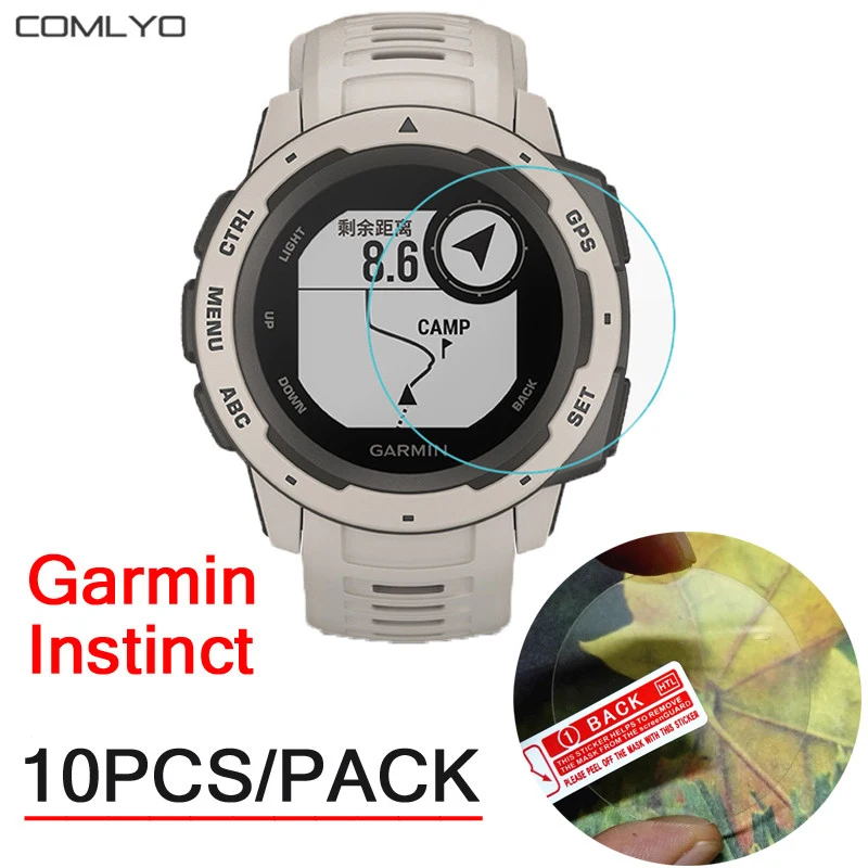 10PCS For Garmin Instinct Tactical / Sports / Esports / Solar Tempered glass Screen Protector 9H Premium Film Anti Scratch