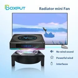Mini wentylator chłodzący do TV Box z androidem routera chłodnica komputerowa Set Top Box cichy cichy telewizor chłodzący Mini wentylator zasilany przez USB