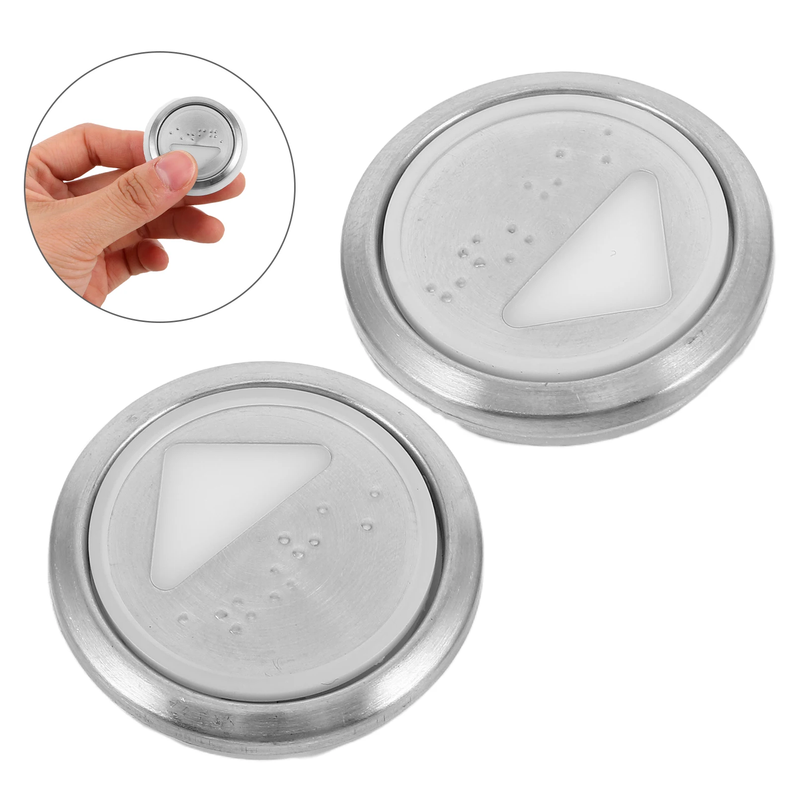 

2pcs Elevator Button LED Indicator Metal Round Emergency Stop Safety Braille Freight Up Down Replacement Parts Switch