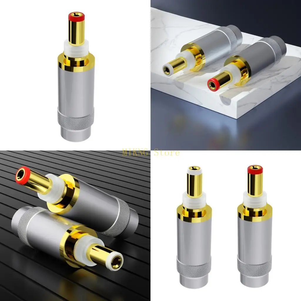 DC5521 5525 커넥터 24K 골드 도금 된 부식성 저항 황동 청각 5.5x2.1mm/5.5x2.5mm 최고의 판매 최고 판매