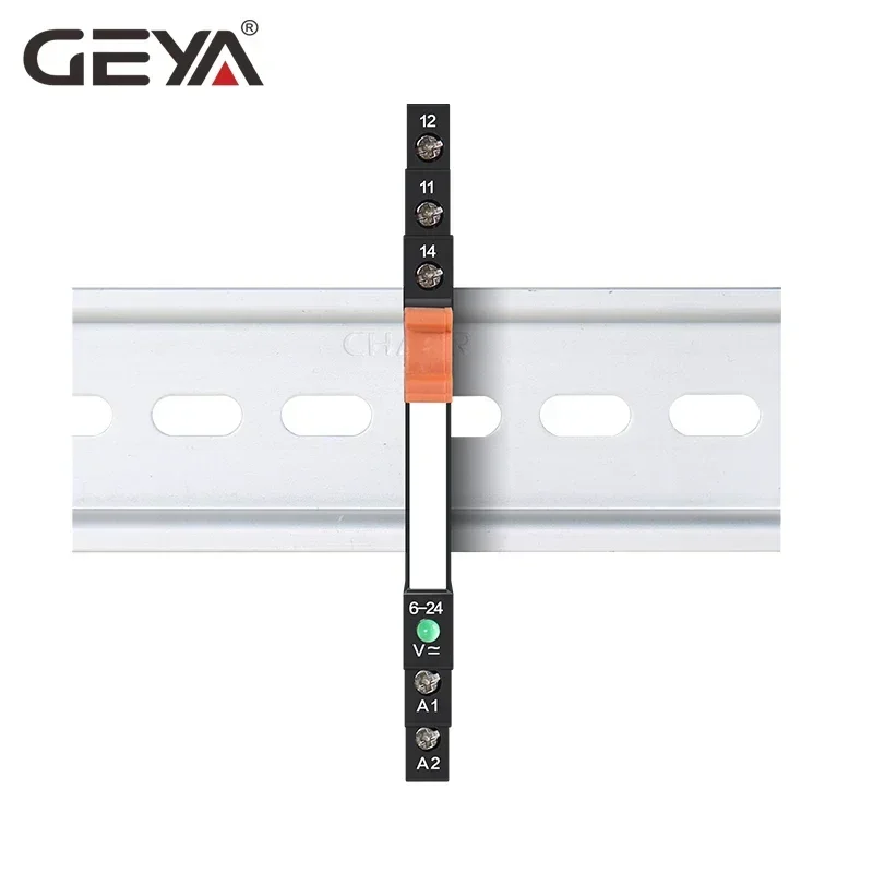 5PCS GEYA Slim Relay Module Protection Circuit 6A Relay 12VDC/AC or 24VDC/AC or 230VAC Relay Socket 6.2mm thickness 48V 110V