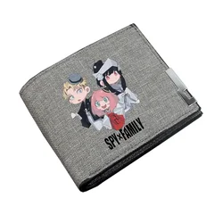 Portamonete per ragazzi Gril Cartoon Gioco anime SPY×FAMILY Portafoglio Portafoglio in tela per adolescenti Porta contanti casual Portafoglio corto bi-fold