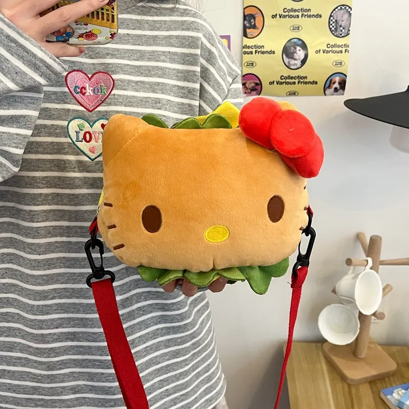 

Sweet Cute Kitty Hamburger Shoulder Bag New Trendy Crossbody Bag New High-value Crossbody Bag Kawaii Women's Shoulder Handbag