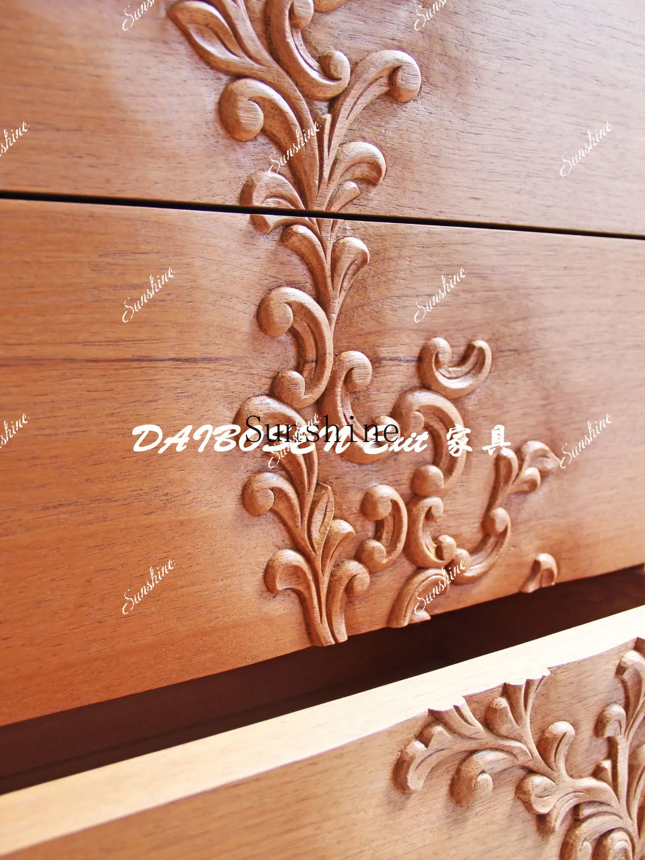

Furniture medieval solid wood carving entrance bedroom design five drawers chest carving storage FT