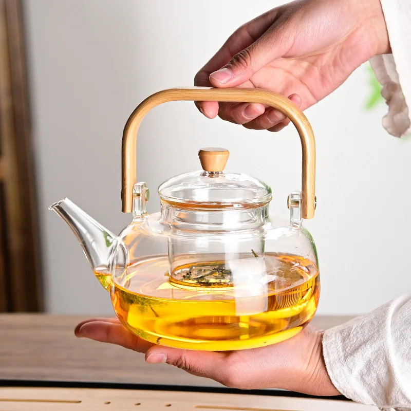 

1000ml Teapot Tea Kettle with Handle Classic Glass Teapot Heat-resistant Boiling Tea Pot 80ml High End Small Water Cup Drinkware