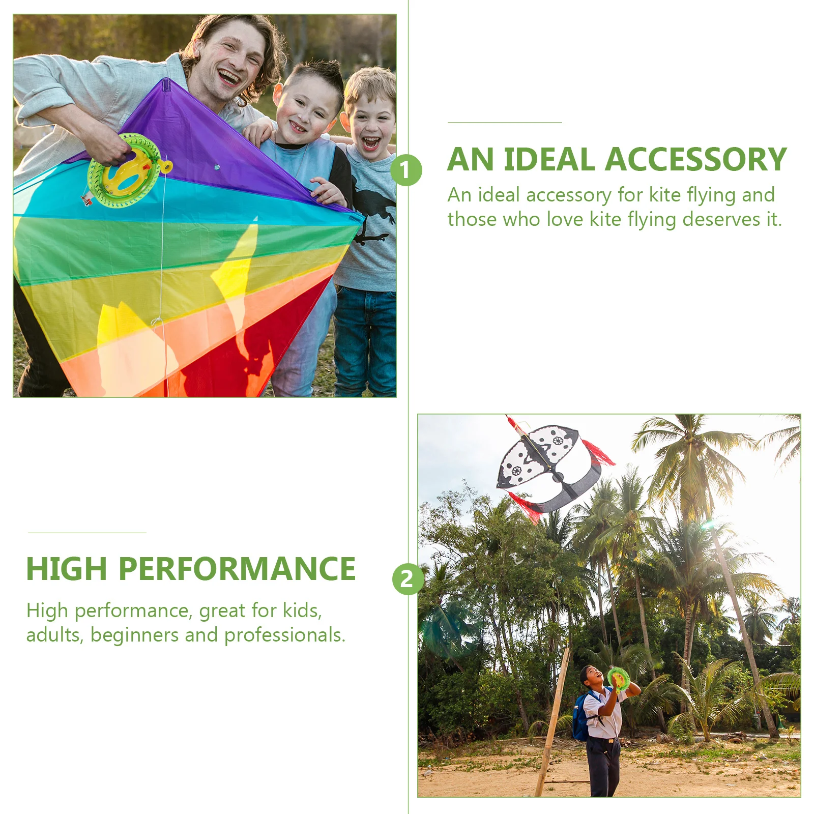 Kite Line Wheel Professioneel lichtgewicht grip Buitensportgereedschap Opgewaardeerd ontwerp Kite Line Winder Spool Reel voor vliegen