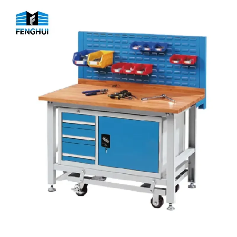 Factory Wholesale Combination Heavy Steel Tool Handcart Storage Garage Workbench for Workshop Tool Cabinet Workbench