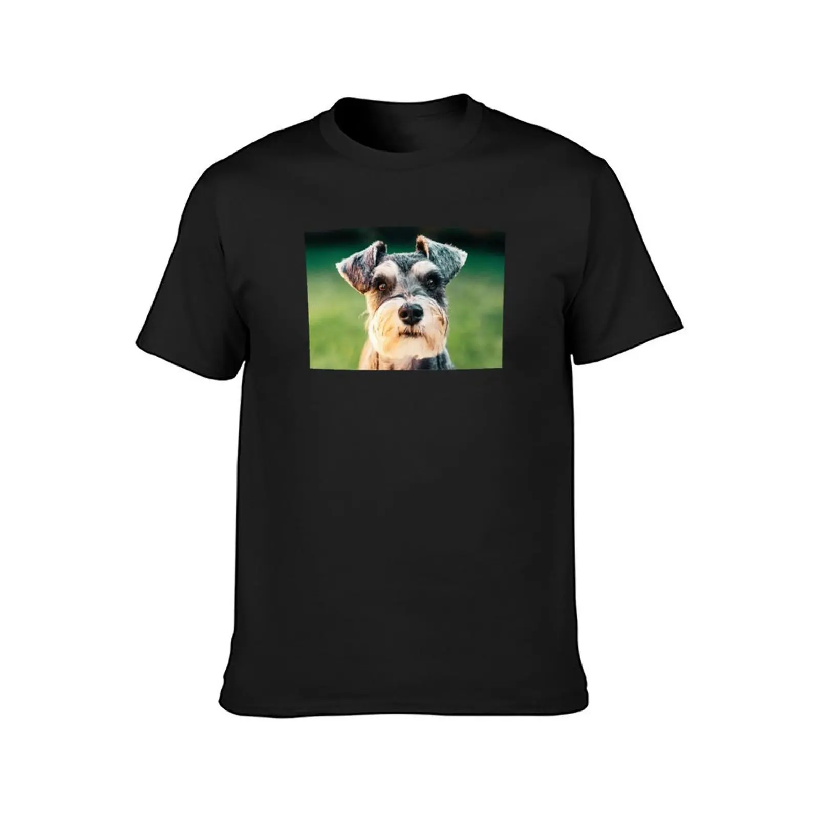 Miniature Schnauzer Face T-Shirt customs animal prinfor boys mens clothes