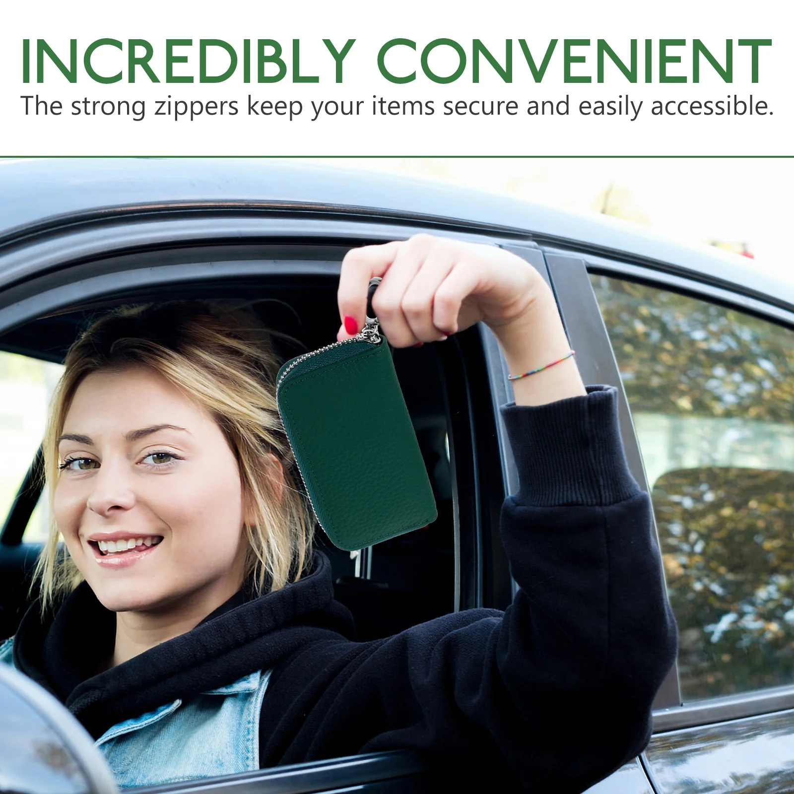 

Organizer Pouch For Car Case All Vehicle Key Holder Pouch Models Zipper Closure Small Key Bag For House Car Keys
