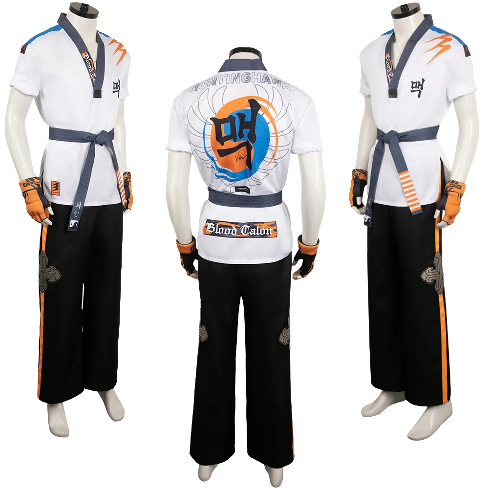 Jogo Tekken8 Hwoarang Traje Cosplay para Homens, Anime Role Play Roupas, Disfarce Masculino Roupas Fantasia, Halloween Carnaval Fatos de festa