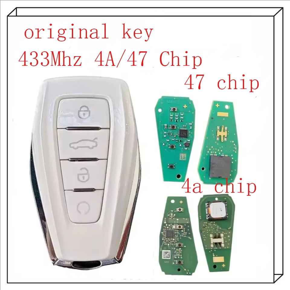 

for GEELY ICON Geometry Coolray with 47/4A ChipOriginal 4Button 434MHZ Remote Control Key