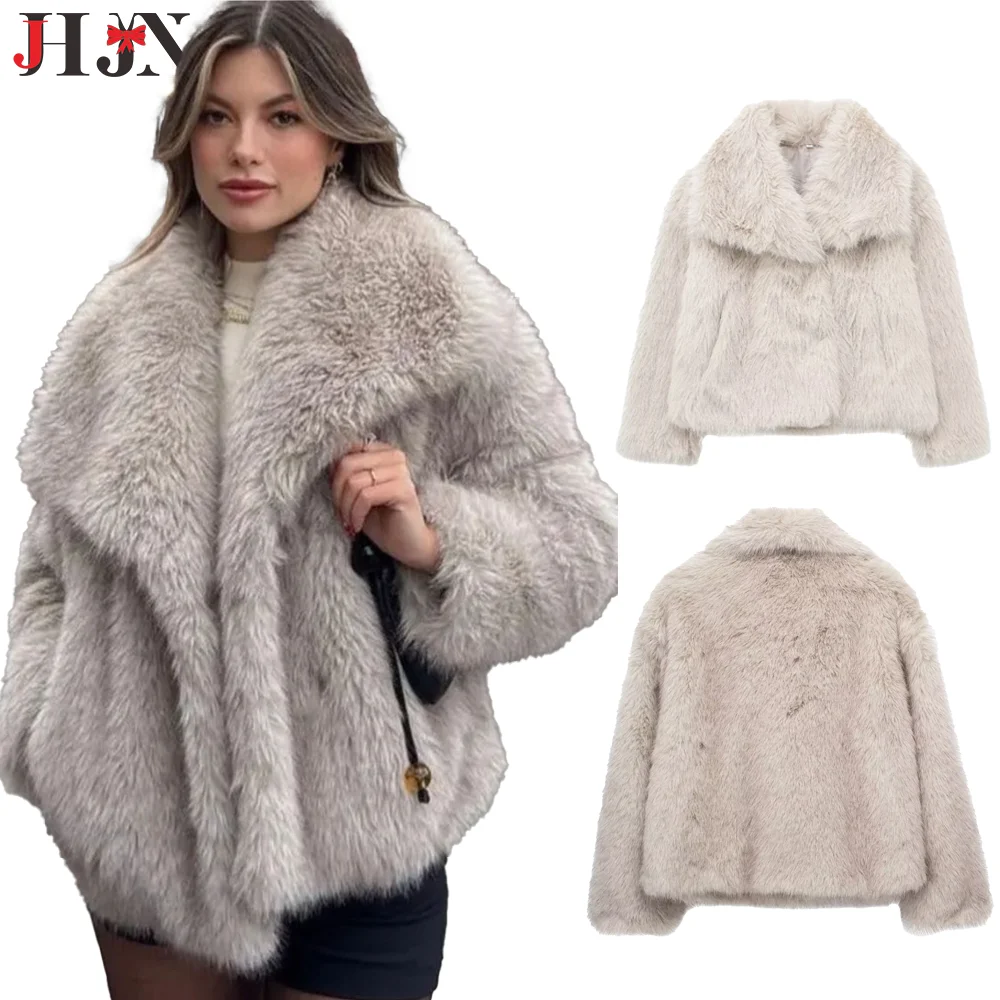 Winter dameskleding American Vintage kampeeroutfit mode Temperament socialite Kunstbontjas