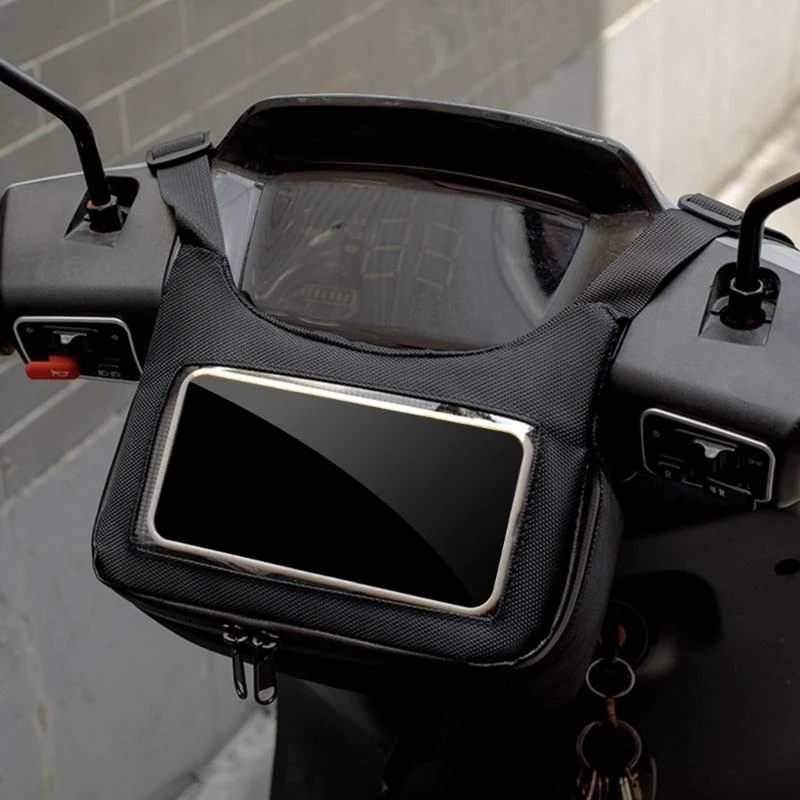 R9CC Waterproof Motorcycle Front Bag Expandable Motorcross Waist Pack Multifunction Scooter Backpack for Outdoor Sport Riding
