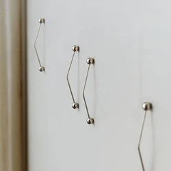 Goo-Ki Solid Brass Unique Design Furniture Handles Silver Bar Pulls High-end French Drawer Knobs with Round Ball Dresser Handles