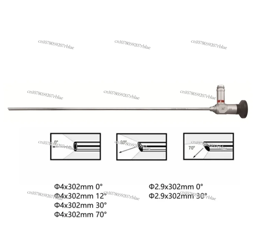 Medical Rigid Endoscope Cystoscope Cystoscopy Hysteroscope Hysteroscopy Φ2.9mm Φ4mm 302mm 0° 12° 70° Examination Surgery