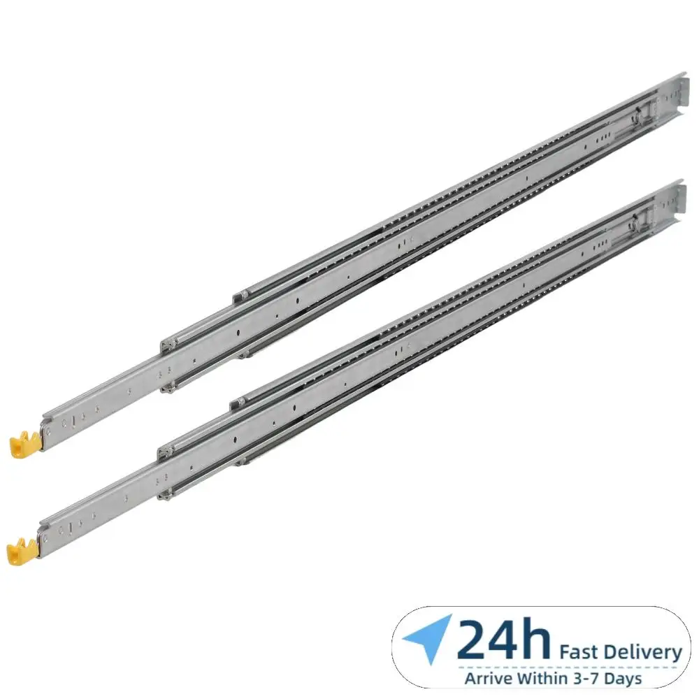 

Пара усиленных направляющих для выдвижных ящиков шириной 76 мм с замком, бесшумные, грузоподъемность 500 фунтов, стальная мебельная фурнитура