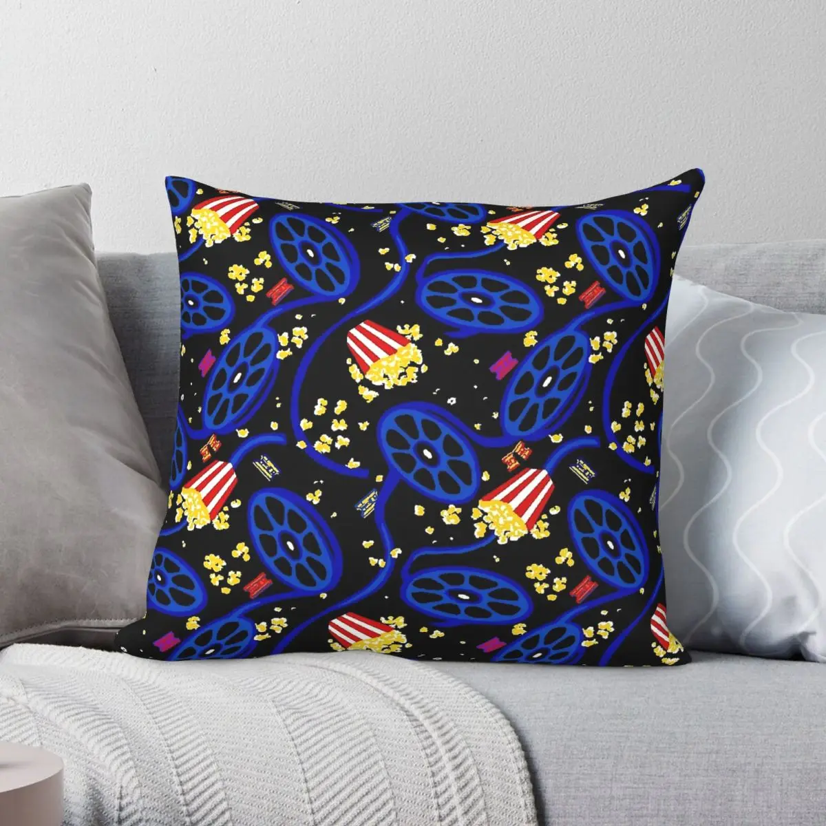The Movie Theater Carpet Square Pillowcase Polyester Linen Velvet Creative Decorative Throw Pillow Case Room Cushion Cover 45x45