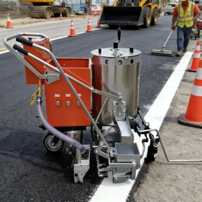

Hand-push Road Marking Machine, Manual Road Line Striping Machine, Portable Spray Paint Marker for Parking Lot & Highway