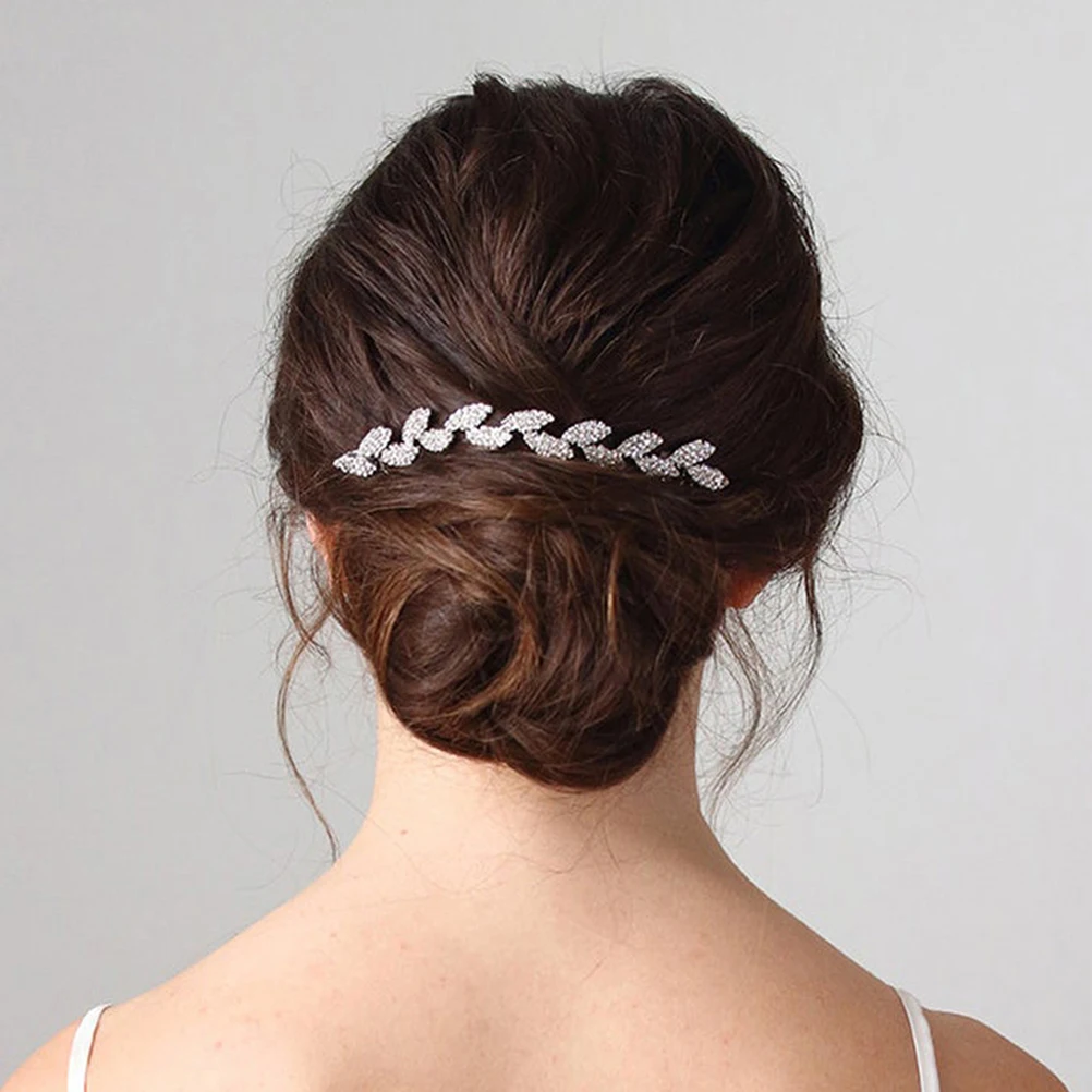 

Rhinestone Hair Accessories Crystal Hair Comb Bridal Headdress Wedding Zinc Alloy Rhinestones Leaves Design Parties Weddings