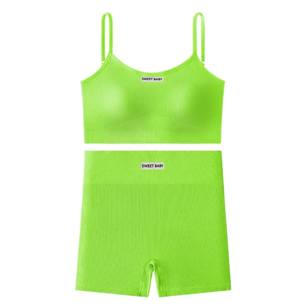 

Супер эластичный женский комплект спортивной одежды, жилет без рукавов, однотонное нижнее белье, шорты, комплект брюк, облегающая спортивная одежда