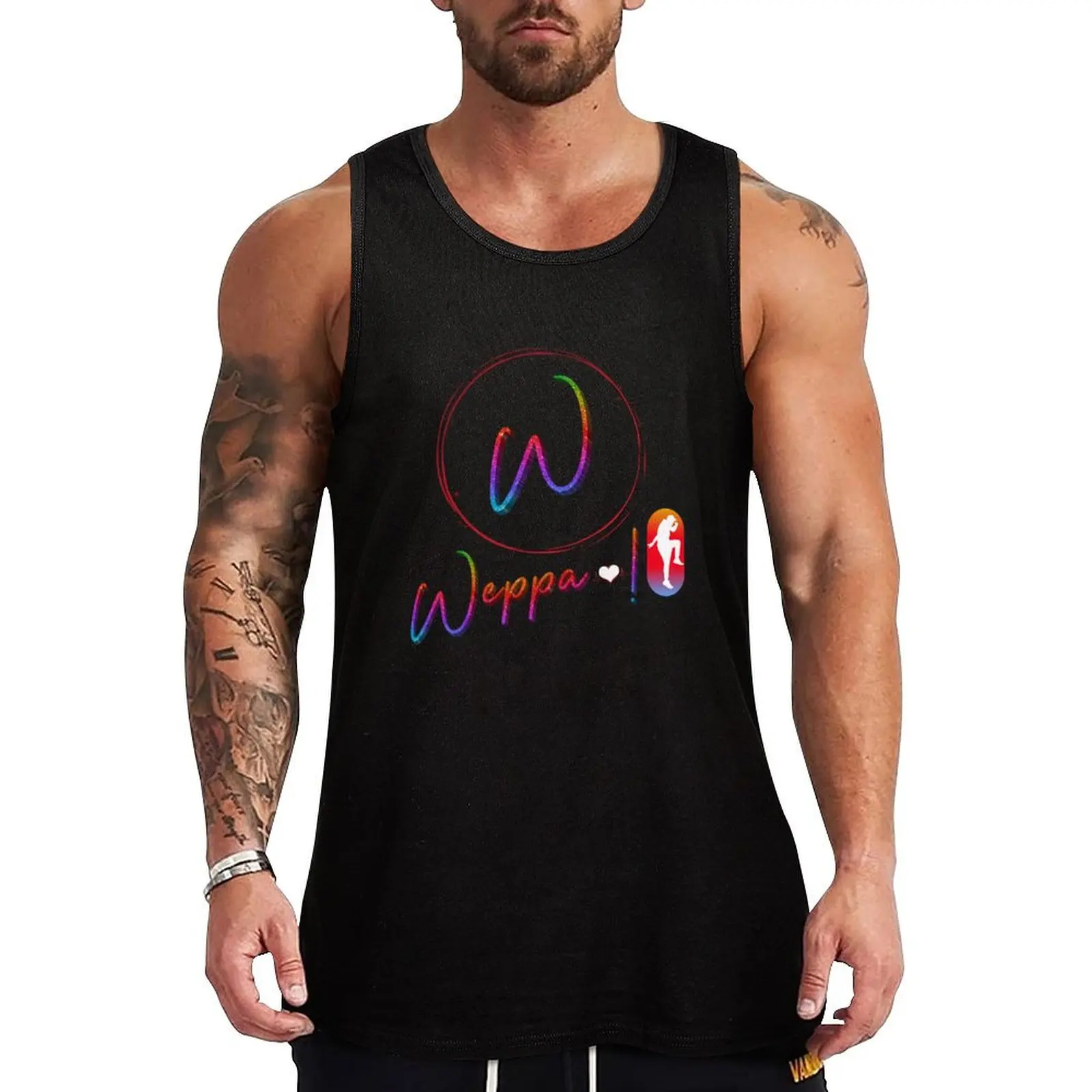 Camiseta sin mangas con logotipo de my fitness para hombre, ropa de gimnasio con personalidad, MULTICOLOR, FONDO NEGRO, novedad