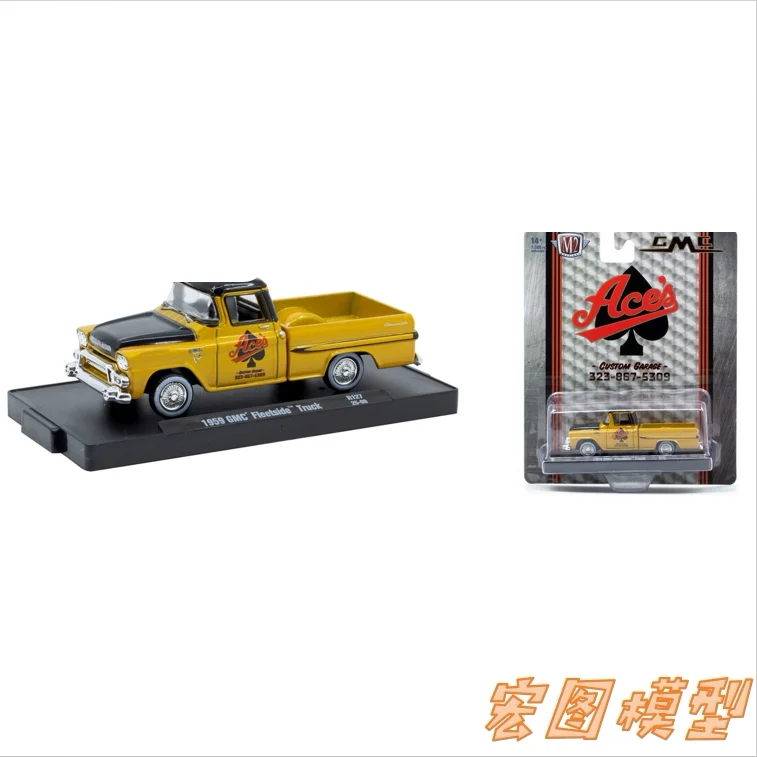 

M2 Machines 1:64 1959 GMC Fleetside Truck, литая под давлением модель автомобиля из сплава, детские игрушки и подарки