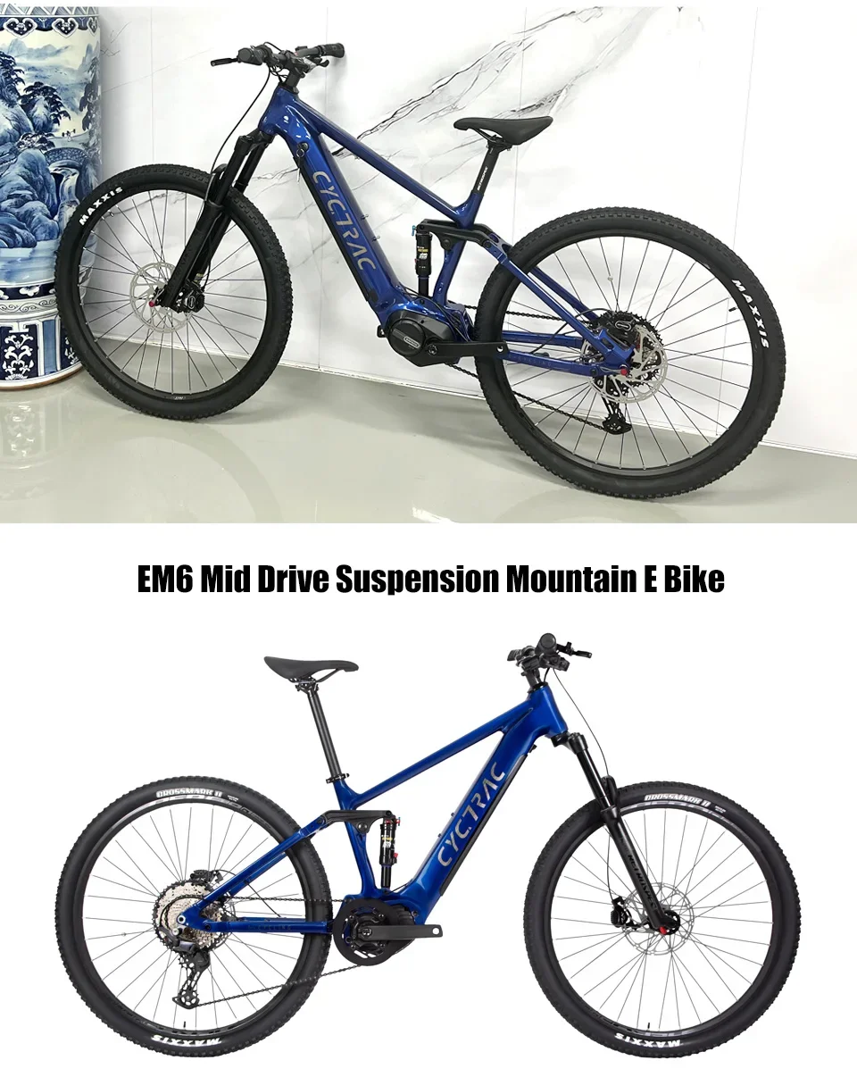 TWITTER-Full Suspension Aluminum Electric Assist Bike, Hydraulic Disc Brake, Bicycle, EM6, 12S, M600-48V13A, 500W