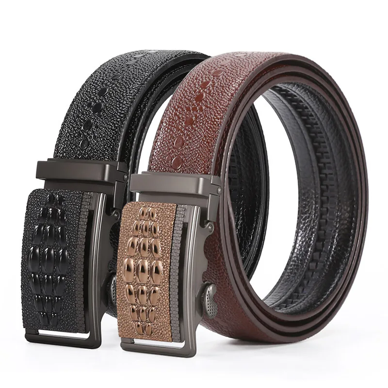 

New Crocodile Pattern Belt Korean Edition High Quality Genuine Leather Casual Belt For Men And Women's Outdoor Business Travel