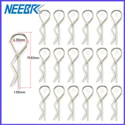 NEEBRC 25/50PCS Metal R-type Cotter Pins R Buckles Wave Latch Bolt RC Body Clips Car Model Accessories Truck Buggy Shell Parts