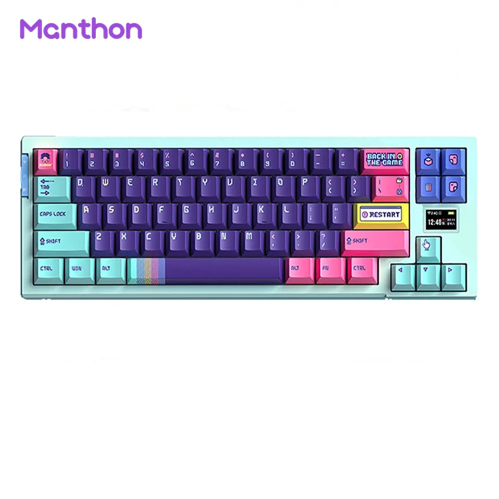 VGN X68 Mini Teclado Keyboard Gamer Custom BT 5.0 2.4G Type-C Wired Three-Mode RGB Backlit Mechanical Keyboards
