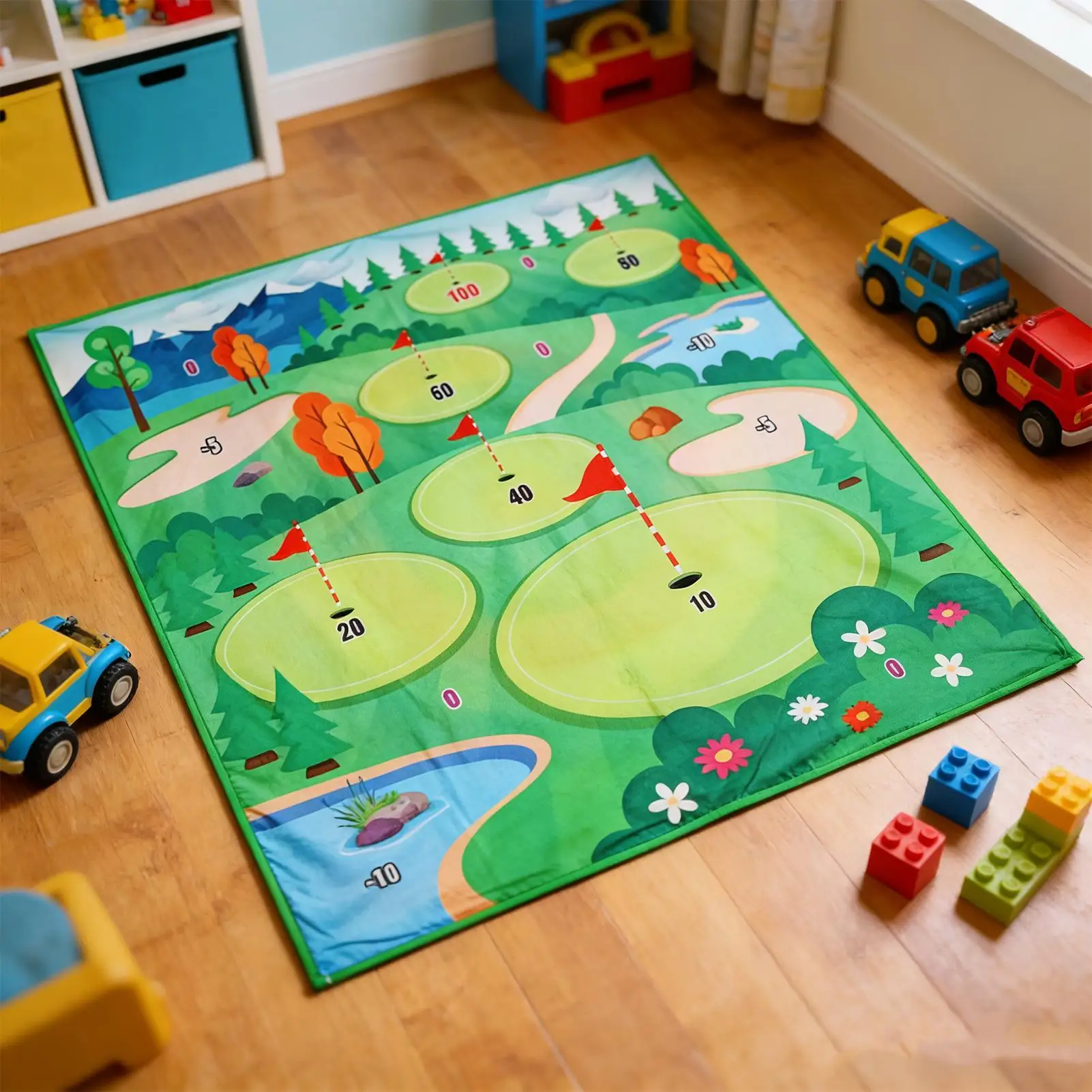 

Коврик для ударов по гольфу, инструмент для спортивной практики, двусторонний коврик для упражнений по гольфу для начинающих, детский коврик для дома и улицы, двора, дома, заднего двора