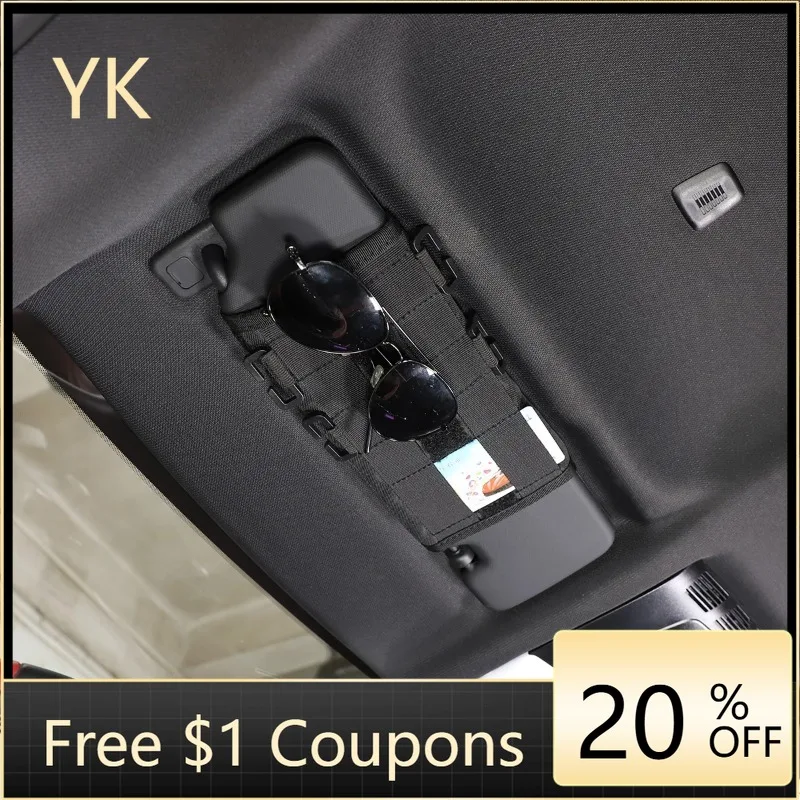 

For Toyota Supra A90 2019-26 Oxford cloth Black Car Sun Visor Organizer Panel Multi-pocket Storage Bag Interior Car Accessories