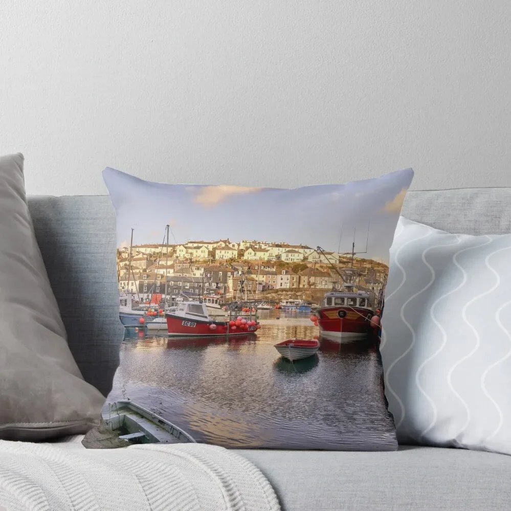 

Mevagissey Harbour Cornwall Throw Pillow Room decorating items Pillowcases For Pillows Throw Pillow Cushion Cover Set pillow