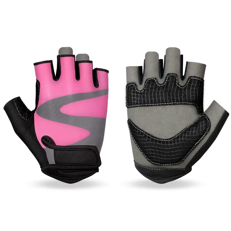 Guantes antideslizantes de medio dedo para mujer, guantes de entrenamiento de Yoga, gimnasio, ciclismo, correr, deportes al aire libre