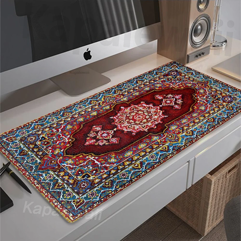 Mousepad Persian Carpet Desk Mat Keyboards Computer Gaming Laptops Table Mat Desk Aesthetic Mouse Mat Notbooks Rubber Mat