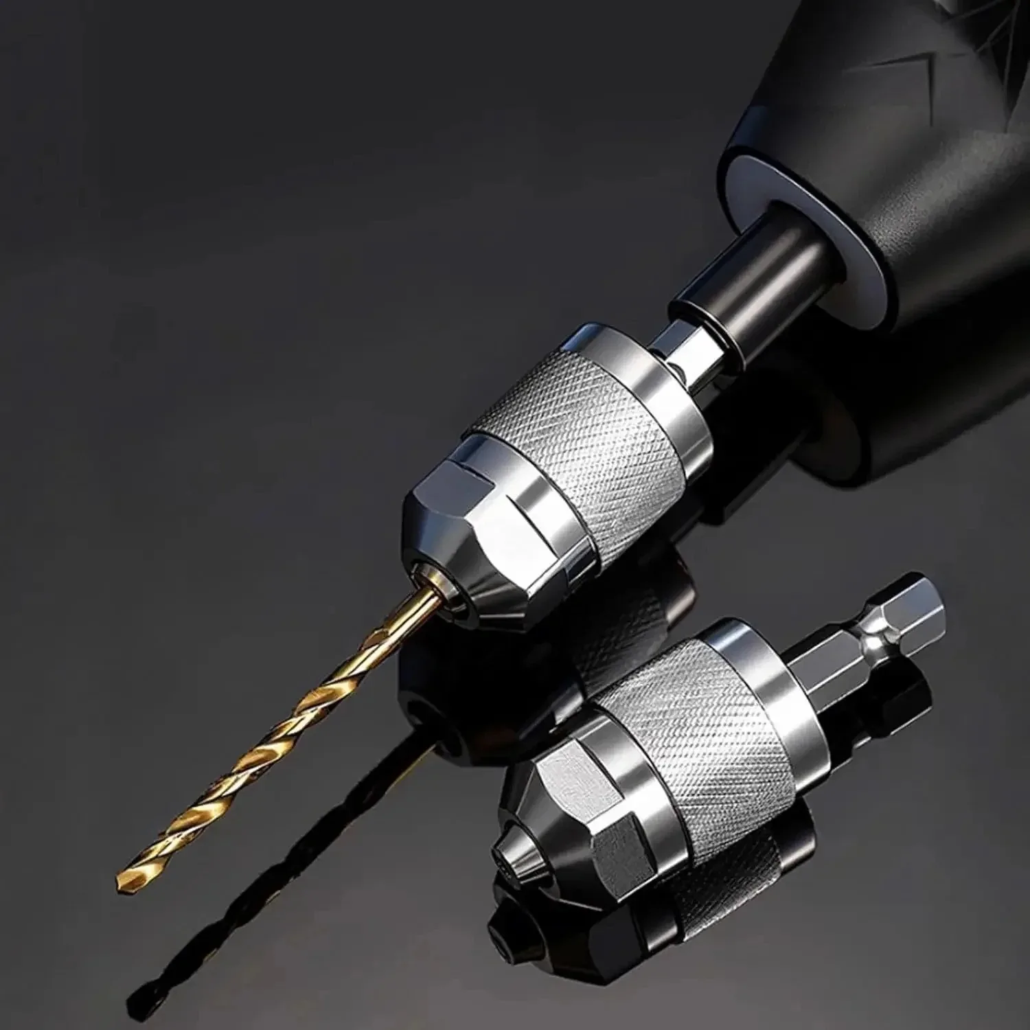 3-Jaw Hex Shank Drill Chuck Adapter Quick Change Keyless Converter 1.5–6.5mm for Electric Drill Woodworking DIY Tool