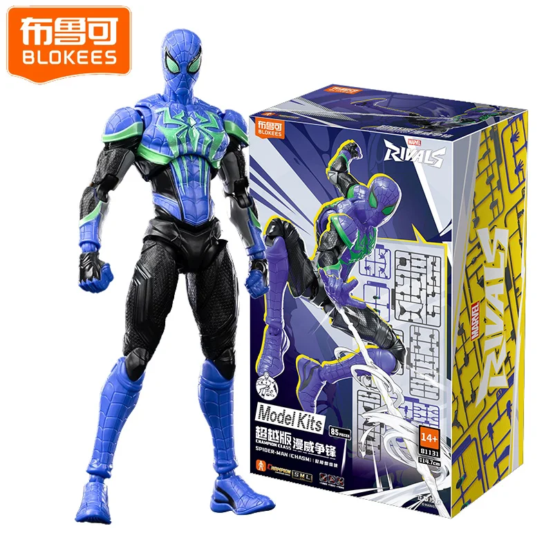 Blokees Spider Man Chasm Marvel Building Block Figure Articulated Assemble Model Collectible Toy For Fans Gift