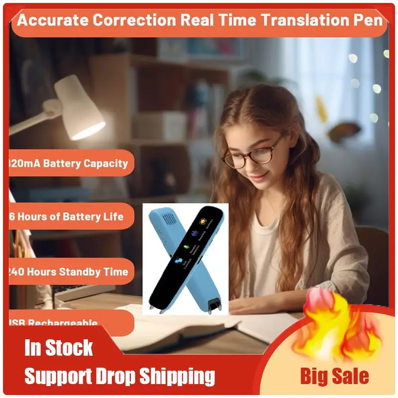 أفضل العروض مترجم صوتي فوري، جهاز مترجم لغة لا حاجة إلى واي فاي، مبدل قلم ترجمة 112 لغة
