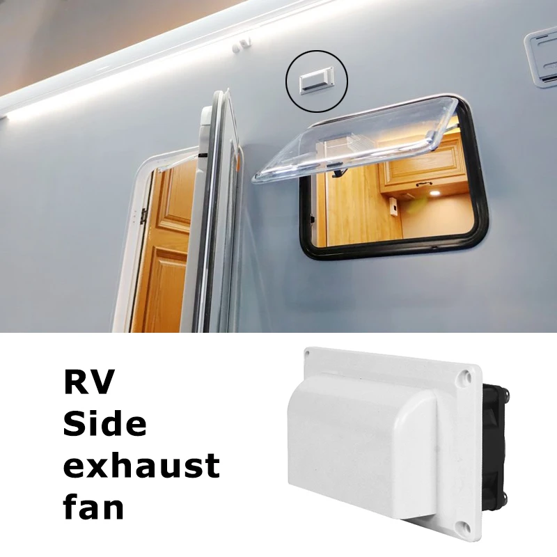 Caravan Side Ventilation Exhaust Fan 12V6W Range Hood Side Air Vent for RV Motorhome Camper Trailer Kitchen Accessories