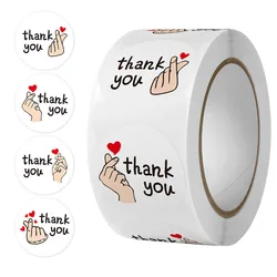 500pcs/roll 1 Inch Red Heart Thank You Sticker，Heart Stickers, Flower Stickers, Envelope Sealers, Thank You for Your Stickers