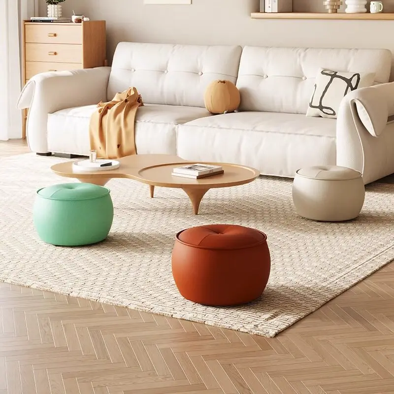 Modern Minimalism Comfortable Household Furniture Pumpkin sitting mound Shoe bench Eames Stool Multifunctional Simple wooden