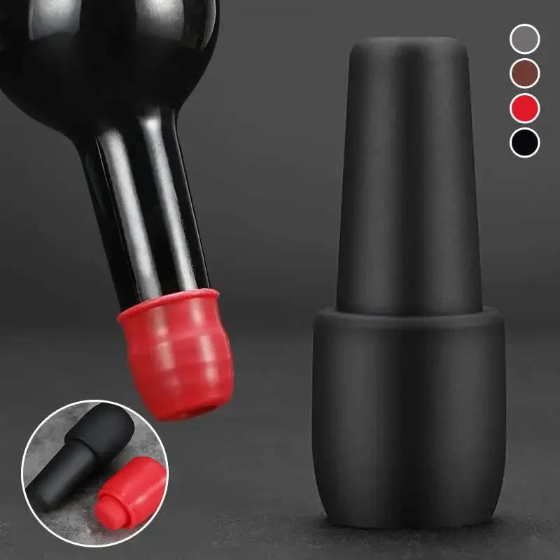 Silicone Wine Stoppers Beverage Bottle Sealer Reusable Sparkling Wine Bottle Stopper Keeping Wine Champagne Fresh Kitchen Tools