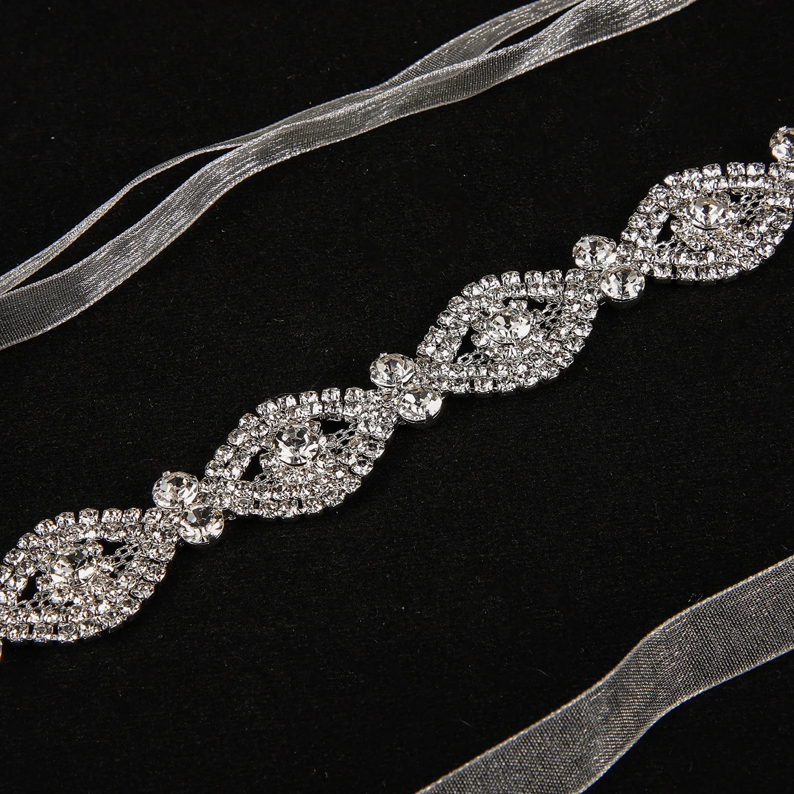 Cintura da sposa in pizzo con strass Cintura per abito da sposa Cintura formale per abito da sposa Elegante per damigelle d'onore Cinture per donna