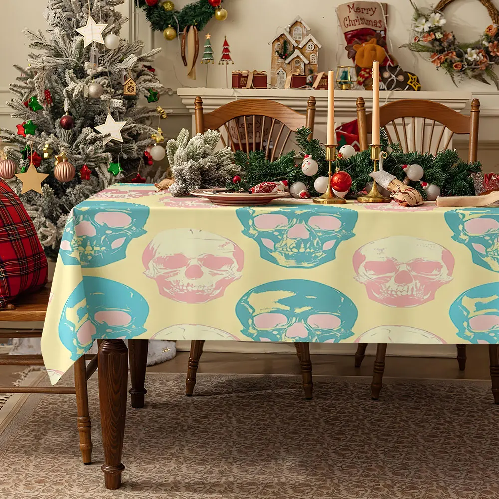 Pop Art Molar Table Cloth Waterproof Tablecloth Spill Proof Table Cloth, Wipe Clean Table Cloth for Dining Camping