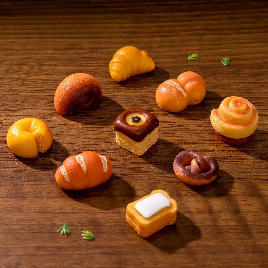 

10Pcs Creative Simulation Food Play Realistic Bread Cake Pastry Micro Landscape DIY Decoration Accessories Small Ornaments